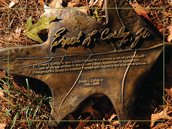 Bronze oak leaf in honor of Ernest L. Corley, Jr.